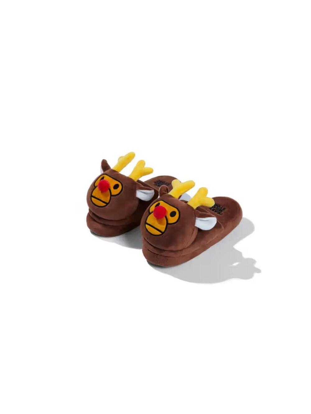 BAPE x Baby Milo Plush Reindeer Slip-Ons - A Bathing Ape - Christmas